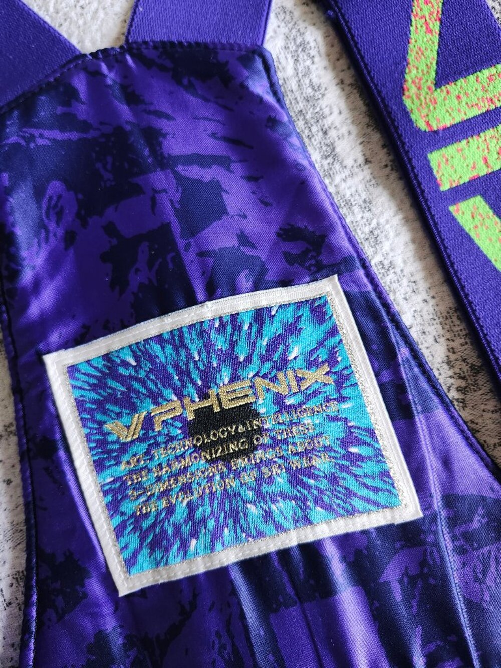 PHENIX JAPAN - Skijor 80s Black Purple Gold Winter Snow Pants Ski Suit Jumpsuit
